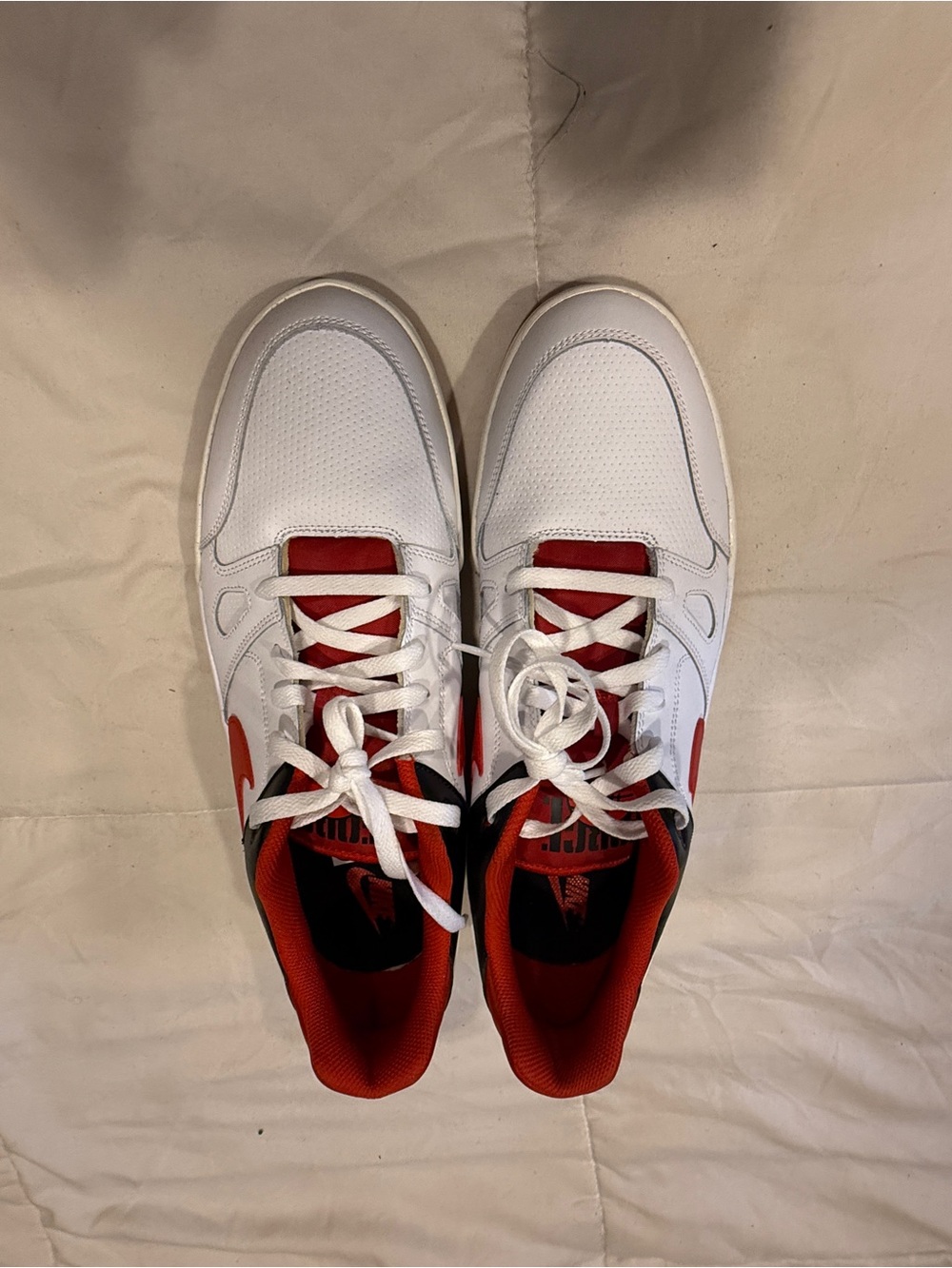 Nike Men’s White, Red & Black Low-Top Sneakers - Picture 3 of 5